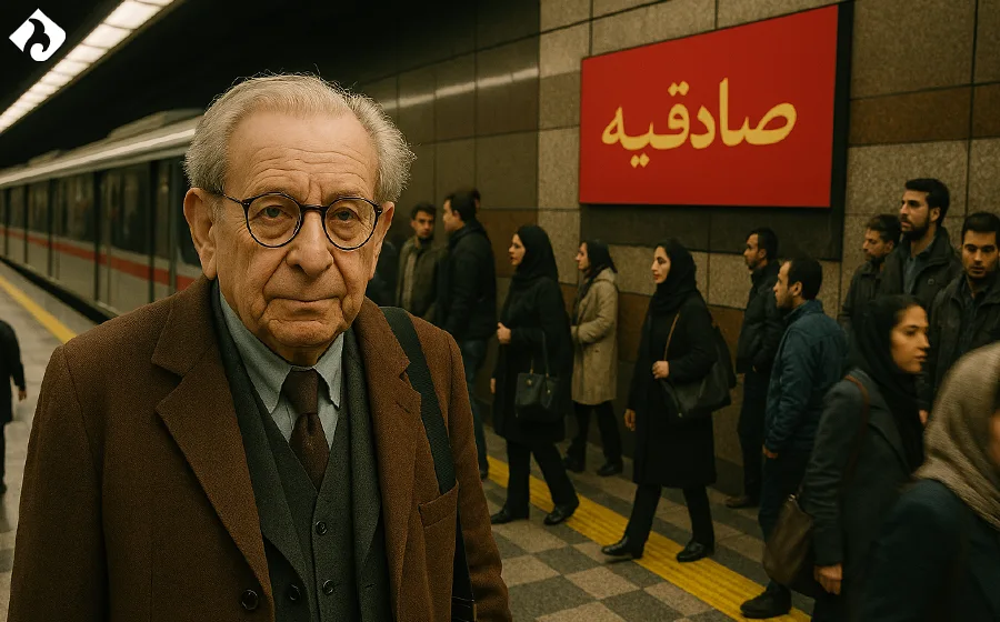 لویناس در ایستگاه مترو صادقیه